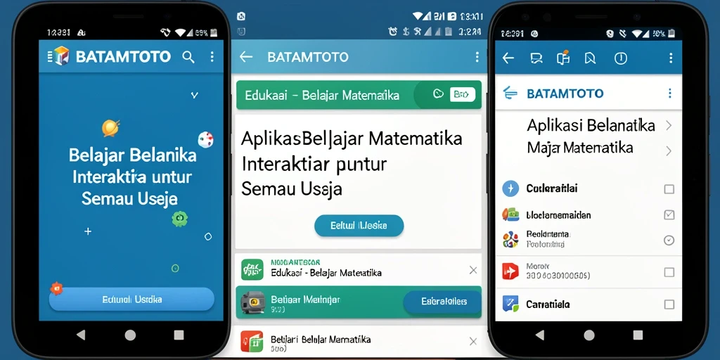 Antarmuka interaktif BATAMTOTO untuk belajar Matematika.