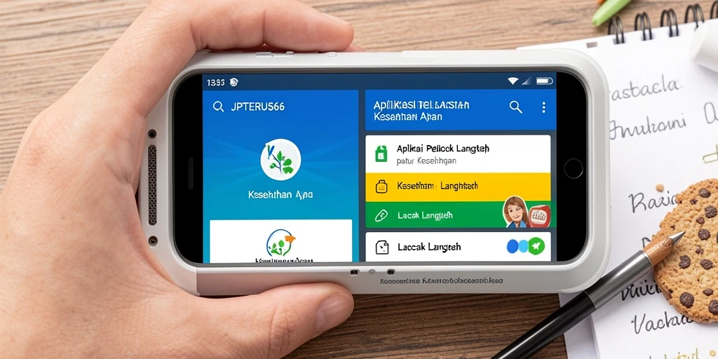 Screenshot aplikasi JPTERUS66 menunjukkan antarmuka pelacak langkah yang intuitif.