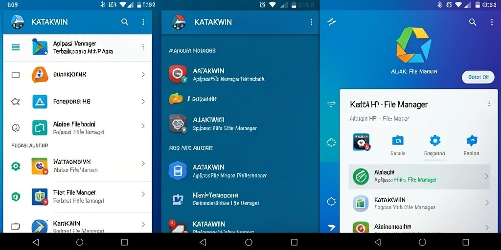 Tampilan antarmuka sederhana dan intuitif dari KATAKWIN sebagai File Manager.
