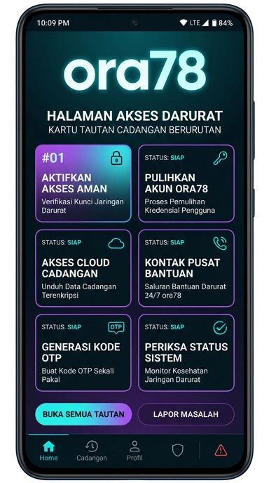 Tampilan link alternatif ora78