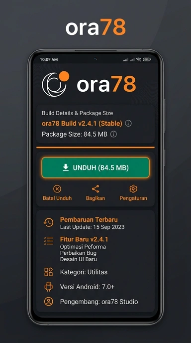 Tampilan halaman APK ora78